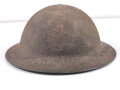 U.S. 1. Weltkrieg Stahlhelm Modell 1917. Komplett mit Innenfutter und Kinnriemen, Originallack.