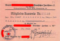 Bund Nationalsozialistischer Deutscher Juristen e.V. "Mitglieds-Ausweis", Würzburg 1934