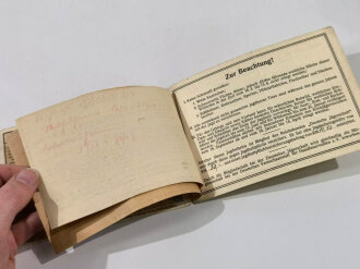 "Inländer-Jahresjagdschein" ausgestellt vom Polizeipräsidenten Bochum 1941