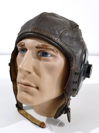 U.S. WWII Army Air Force, Type A-II leather flight helmet, size large, good condition