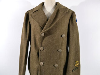 U.S. 1943 dated wool overcoat. Size 36R. Good condition,...