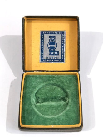 Deutscher Jägerbund, Schießauszeichnung 27mm 1938 in Gold im Verleihungsetui
