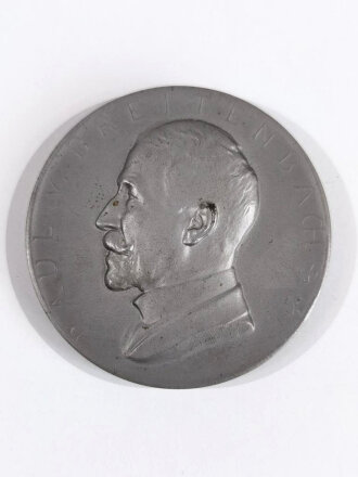 Medaille Paul von Breitenbach 1914 in Schachtel, diese Teils defekt, Durchmesser 50 mm