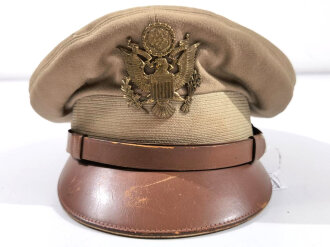 U.S. WWII Army tan service cap for officers .Some month...