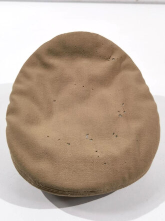 U.S. WWII Army tan service cap for officers .Some month holes, viser loose, size 56