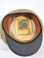 U.S. Navy WWII  tan officers service cap. Good condition, size 58