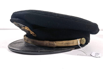 U.S. Navy WWII  blue officers service cap. Good...