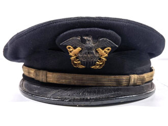 U.S. Navy WWII  blue officers service cap. Good...