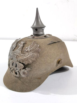 1.Weltkrieg, preussische Ersatz Pickelhaube aus Filz