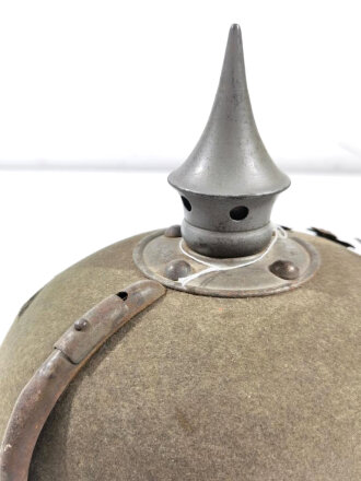 1.Weltkrieg, preussische Ersatz Pickelhaube aus Filz