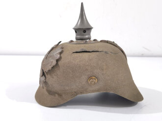 1.Weltkrieg, preussische Ersatz Pickelhaube aus Filz