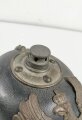 1.Weltkrieg Preussen, feldgraue Pickelhaube für Mannschaften der Artillerie. Getragenes Stück