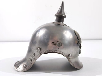 1.Weltkrieg Preussen, feldgrauer Helm für Mannschaften der Kürassiere. In allen Teilen Original