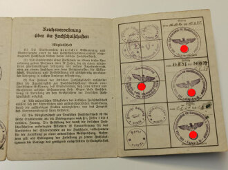 Deutsche Fachschulschaft "Studierenden-Ausweis" Technische Staatslehranstalt Hagen, datiert 1937