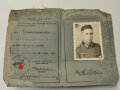 Wehrmachts-Führerschein eines Angehörigen im Pionier Ausb. Btl. 33, datiert 1943, stark getragenes Stück