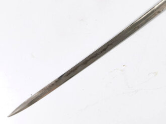 Baden, Offizierssäbel des  2. Badischen Feldartillerieregiments Nummer 30 ohne Scheide, Eigentumstück, beidseits  geätzte Klinge , ungereinigt,