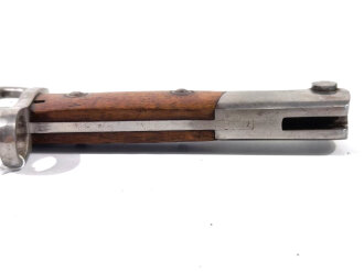 Brasilien, Seitengewehr Mauser Modell 1908  mit Scheide, genietete Griffschalen, Hersteller Simson &Co Suhl, nicht nummerngleich