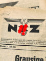 162 Ausgaben " NSZ Rheinfront"  Amtsblatt des Gaues Saarpfalz der NSDAP" Alle in gutem Gesamtzustand, nicht auf Vollständigkeit geprüft. Zeitraum 1940/41