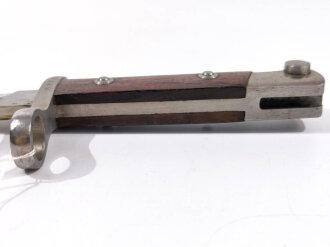 Chile, Seitengewehr für Mauser Modell 1895  mit Scheide, genietete Griffschalen, Hersteller Weyersberg& Kirschbaum Solingenl, nummerngleich