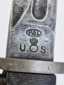 USA, 2.Weltkrieg, Seitengewehr für M 1 Garand mit geschwärzten Metallbeschlägen, US Markierung,  PAL