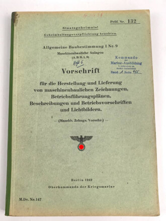 Kriegsmarine, M.Dv.Nr. 147 "Allgemeine...