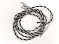 III. Reich schwarz-silberne Metalllitze, Durchmesser 2,5 mm, Länge 80cm , der Rest von der Rolle