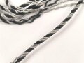 III. Reich schwarz-silberne Metalllitze, Durchmesser 2,5 mm, Länge 80cm , der Rest von der Rolle