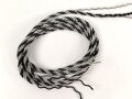 III. Reich schwarz-silberne Metalllitze, Durchmesser 2,5 mm, Länge 80cm , der Rest von der Rolle