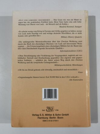 "Mit Rommel an der Front", Hans von Luck, 360 Seiten, DIN A4, gebraucht, aus Raucherhaushalt
