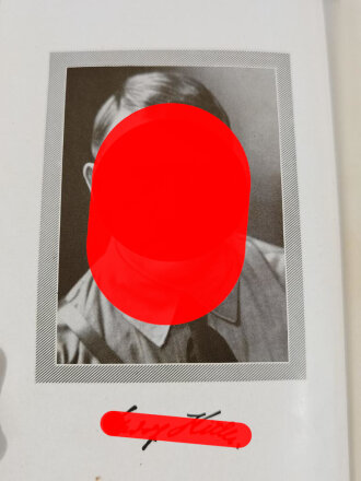 Adolf Hitler " Mein Kampf", blaue Kriegsausgabe von 1940, mit Schutzumschlag dieser stark gebraucht