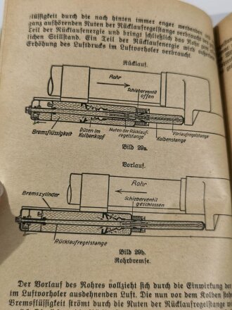 Handbuch für den Flakartilleristen (Der Kanonier) Waffen und Ausbildung der Flakbatterie, datiert 1940, 204 Seiten, DIN A5, stark gebraucht