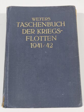 "Taschenbuch der Kriegsflotten 1941/42", ca. 500 Seiten, gebraucht, aus Raucherhaushalt