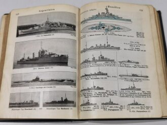 "Taschenbuch der Kriegsflotten 1941/42", ca. 500 Seiten, gebraucht, aus Raucherhaushalt