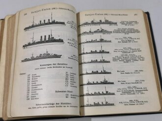 "Taschenbuch der Kriegsflotten 1941/42", ca. 500 Seiten, gebraucht, aus Raucherhaushalt