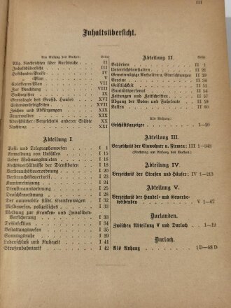 "Adressbuch für die Haupt- und Residenzstadt Karlsruhe 1911", über DIN A5, aus Raucheraushalt