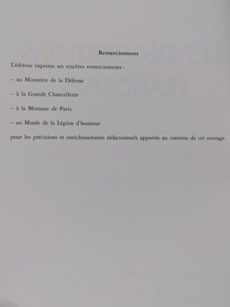 Les decorations francaises, Preface du General jean - Philippe Douin, Grand Chancelier de la Legion d` honneur, 107 Seiten, DIN A4, gebraucht, aus Raucherhaushalt