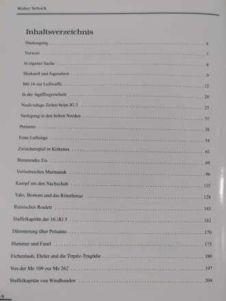 "Abschuss", Von der Me 109 zur Me 262, Erinnerungen an die Luftkämpfe beim Jagdgeschwader 5 und 7, Walter Schuck, 247 Seiten, DIN A4, gebraucht, aus Raucherhaushalt