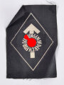 Hitlerjugend ( HJ ) Leistungsabzeichen Silber als Stoffausführung für den Sportanzug, Rückseitig mit RZM Etikett