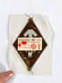 Hitlerjugend ( HJ ) Leistungsabzeichen Bronze als Stoffausführung, Rückseitig mit RZM Etikett