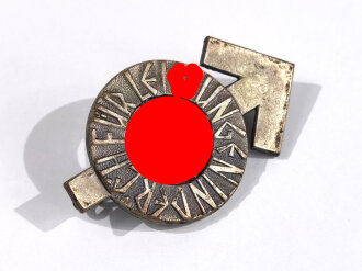 Hitlerjugend ( HJ ) Leistungsabzeichen in Silber mit Verleihungsnummer " 282387 " Rückseitig mit Hersteller M1/35. Leichtmetall