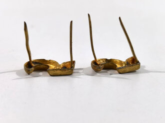 Paar Auflagen für Schulterklappen der  Wehrmacht "5" in Gold, Höhe 18 mm