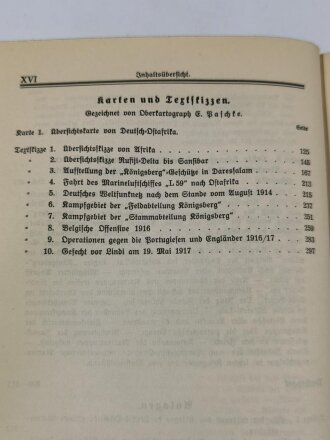 "Der Krieg zur See 1914-1918 - Die Kämpfe der Kaiserlichen Marine in den Deutschen Kolonien" Band 1 + 2, 330 Seiten, datiert 1901, aus Raucherhaushalt