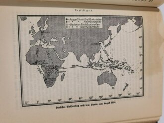 "Der Krieg zur See 1914-1918 - Die Kämpfe der Kaiserlichen Marine in den Deutschen Kolonien" Band 1 + 2, 330 Seiten, datiert 1901, aus Raucherhaushalt