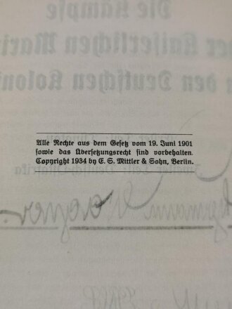 "Der Krieg zur See 1914-1918 - Die Kämpfe der Kaiserlichen Marine in den Deutschen Kolonien" Band 1 + 2, 330 Seiten, datiert 1901, aus Raucherhaushalt