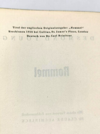 Deutschland nach 1945 "Rommel", Desmond Young, 320 Seiten, gebraucht, DIN A5, aus Raucherhaushalt