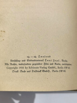 "Flieger Funker Kanoniere - Ein Querschnitt durch die deutsche Luftwaffe", datiert 1938, 131 Seiten, aus Raucherhaushalt