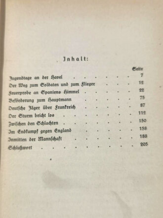 "Mölders und seine Männer", Fritz von Forell, 208 Seiten, datiert 1941, gebraucht, DIN A5, aus Raucherhaushalt