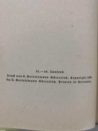 "Wir funken für Franco - Einer von der Legion Condor erzählt", datiert 1939, 248 Seiten, DIN A5, aus Raucherhaushalt, gebraucht