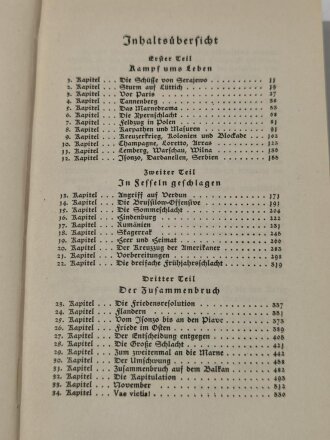 "Sperrfeuer um Deutschland", datiert 1929, 542 Seiten, DIN A5, aus Raucherhaushalt, gebraucht