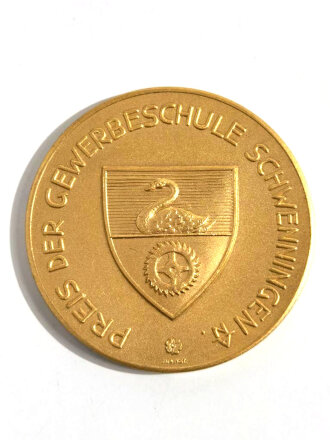 Preis der Gewerbeschule Schwenningen " Für gute Leistungen" in gold. Durchmesser 43mm, wohl aus den 20iger Jahren